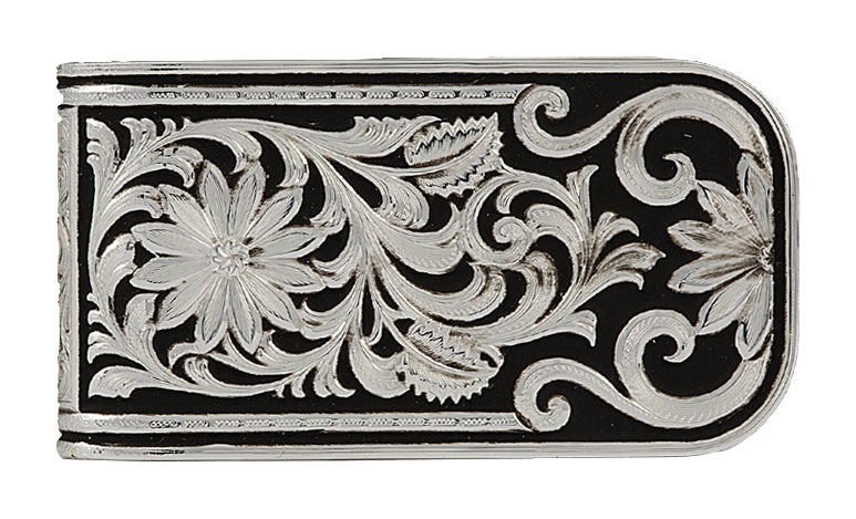 Montana Silversmiths LeatherCut Bitterroot Money Clip