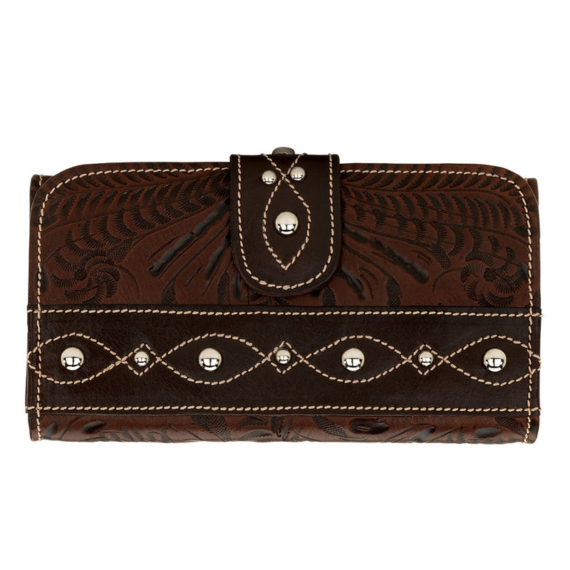 AMERICAN WEST Annie's Secret Tri-Fold Wallet - Chocolate Brown