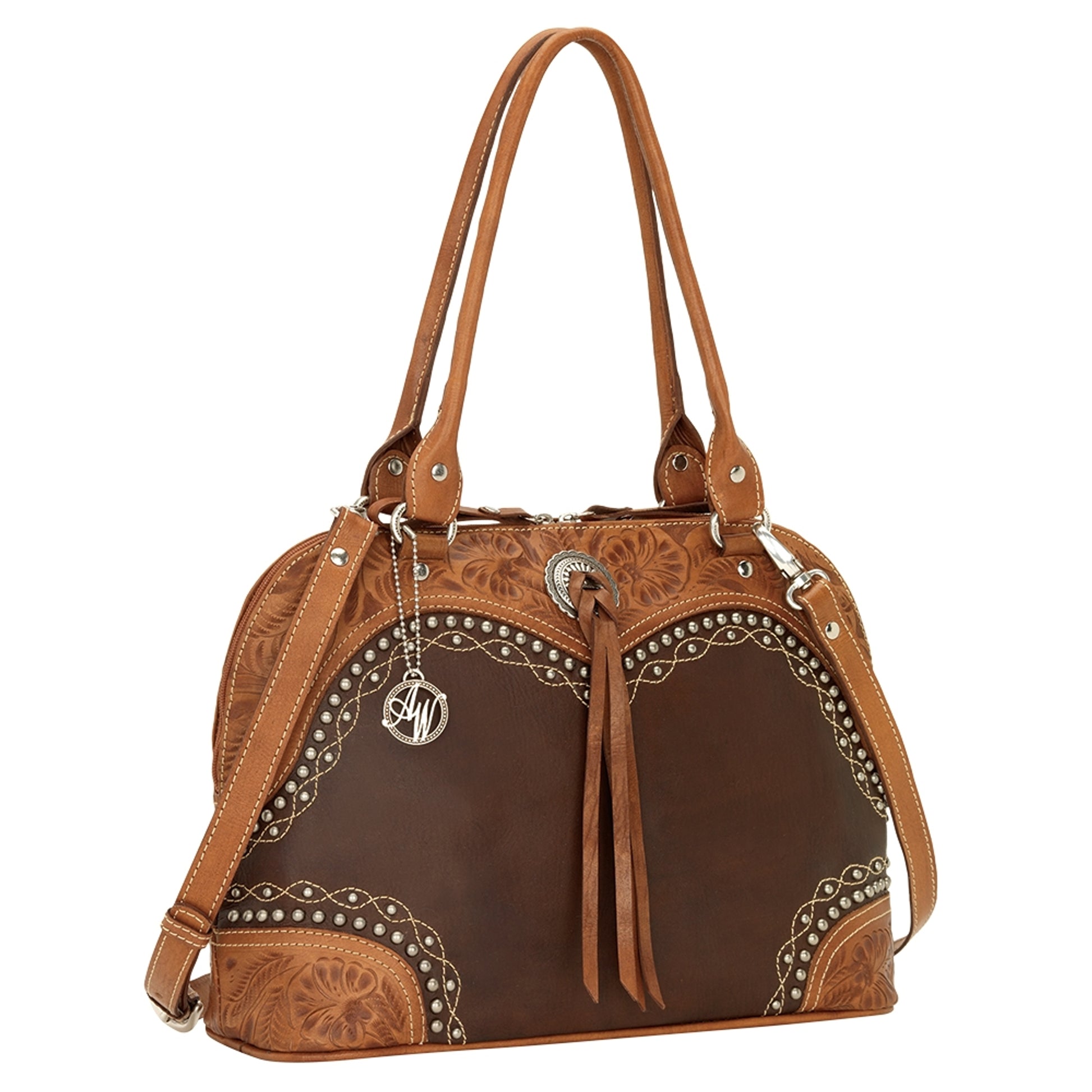 AMERICAN WEST Chestnut Ridge Zip-Around Satchel/Crossbody Bag