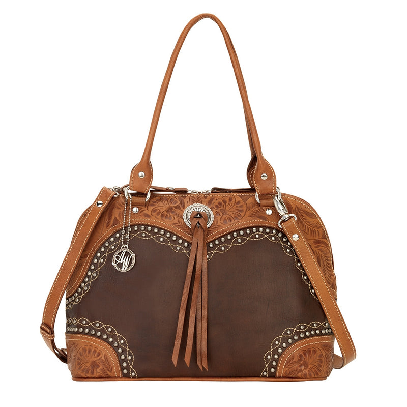 AMERICAN WEST Chestnut Ridge Zip-Around Satchel/Crossbody Bag
