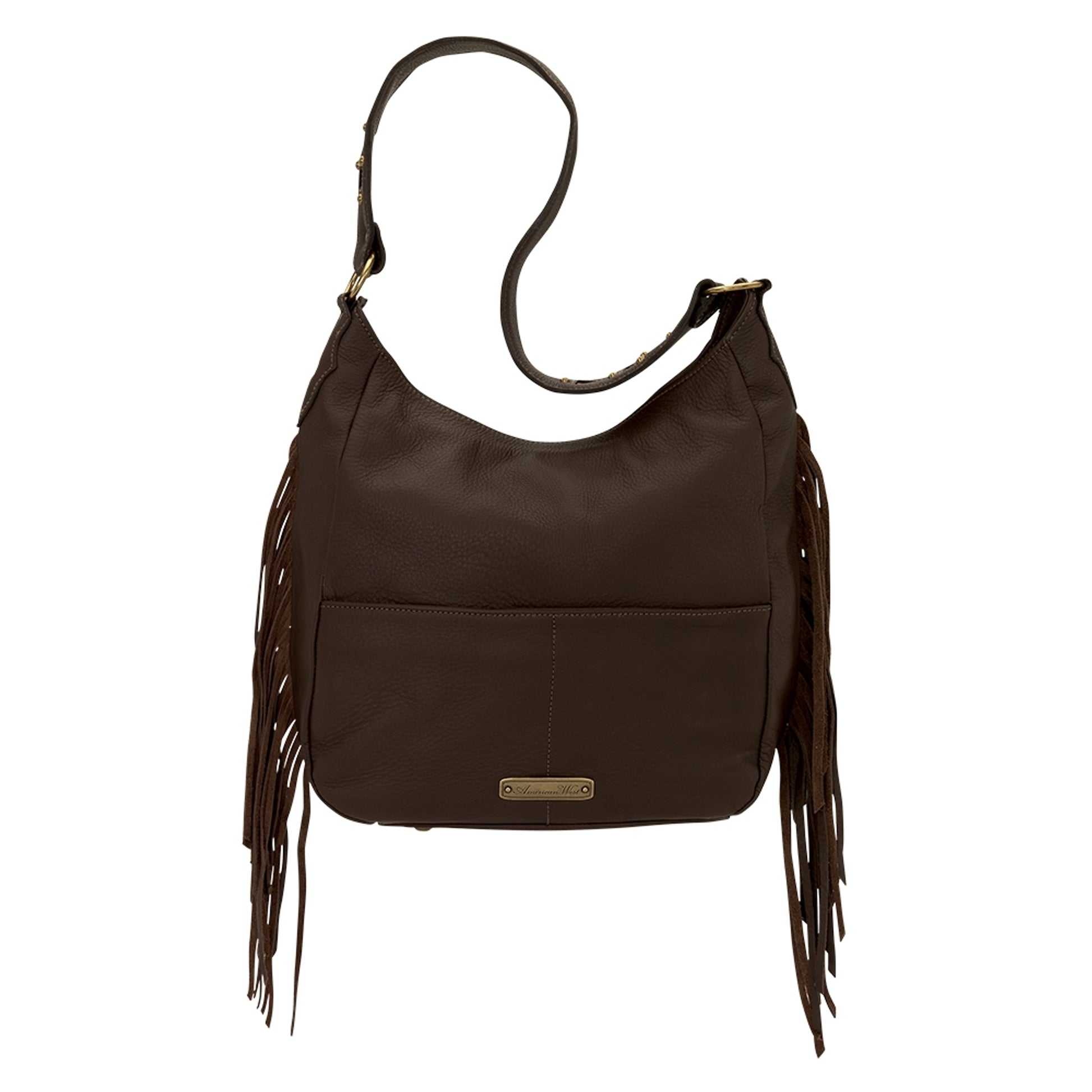 AMERICAN WEST Dream Catcher Slouch Zip Top Shoulder Bag - Black