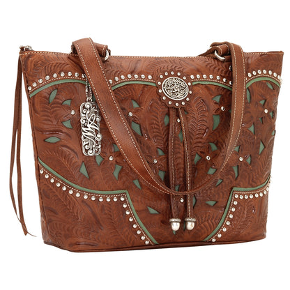 AMERICAN WEST Lady Lace Zip Top Bucket Tote