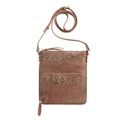 AMERICAN WEST Moon Dancer Crossbody Bag/Wallet - Rose/Sand