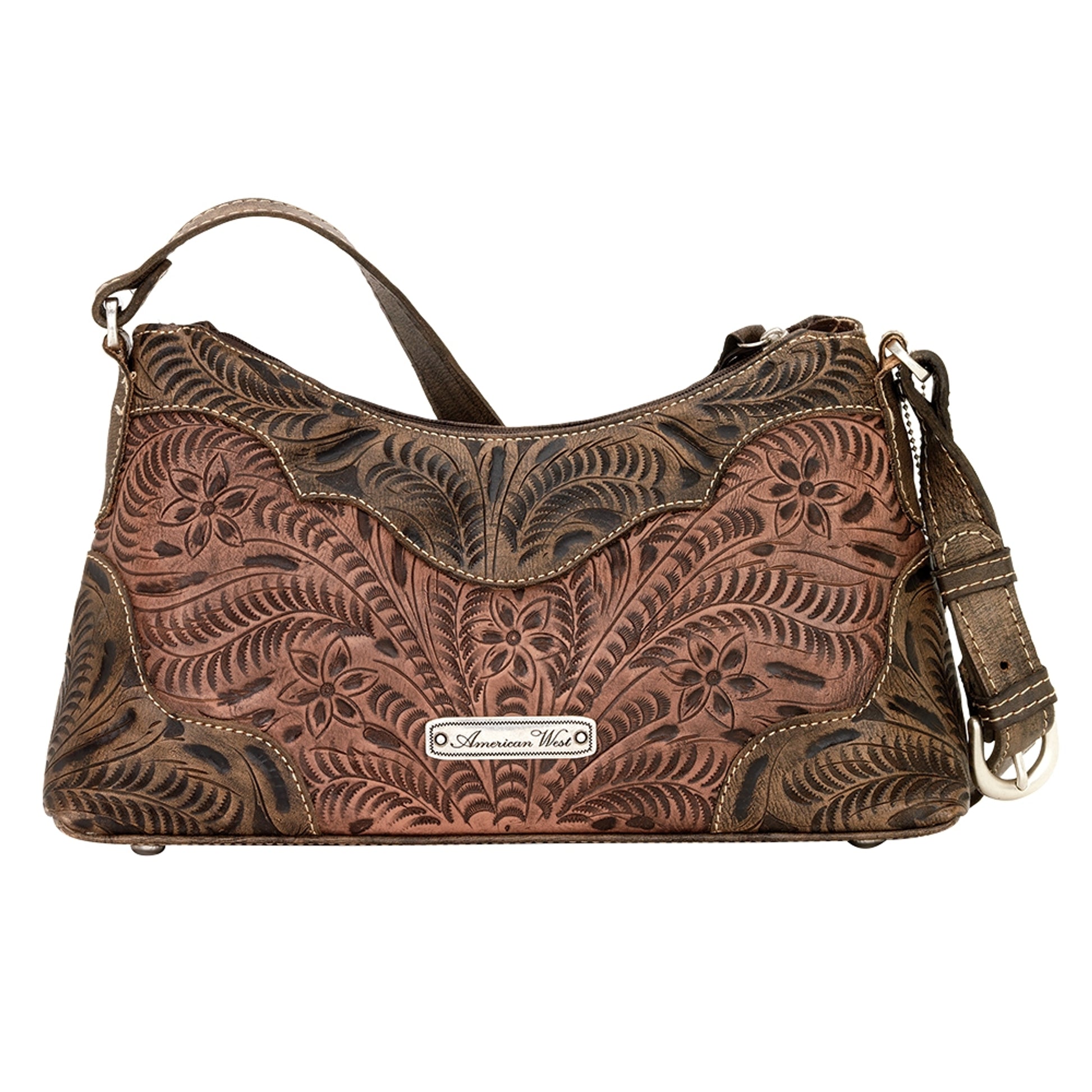 AMERICAN WEST Rosewood Zip-Top Shoulder Bag