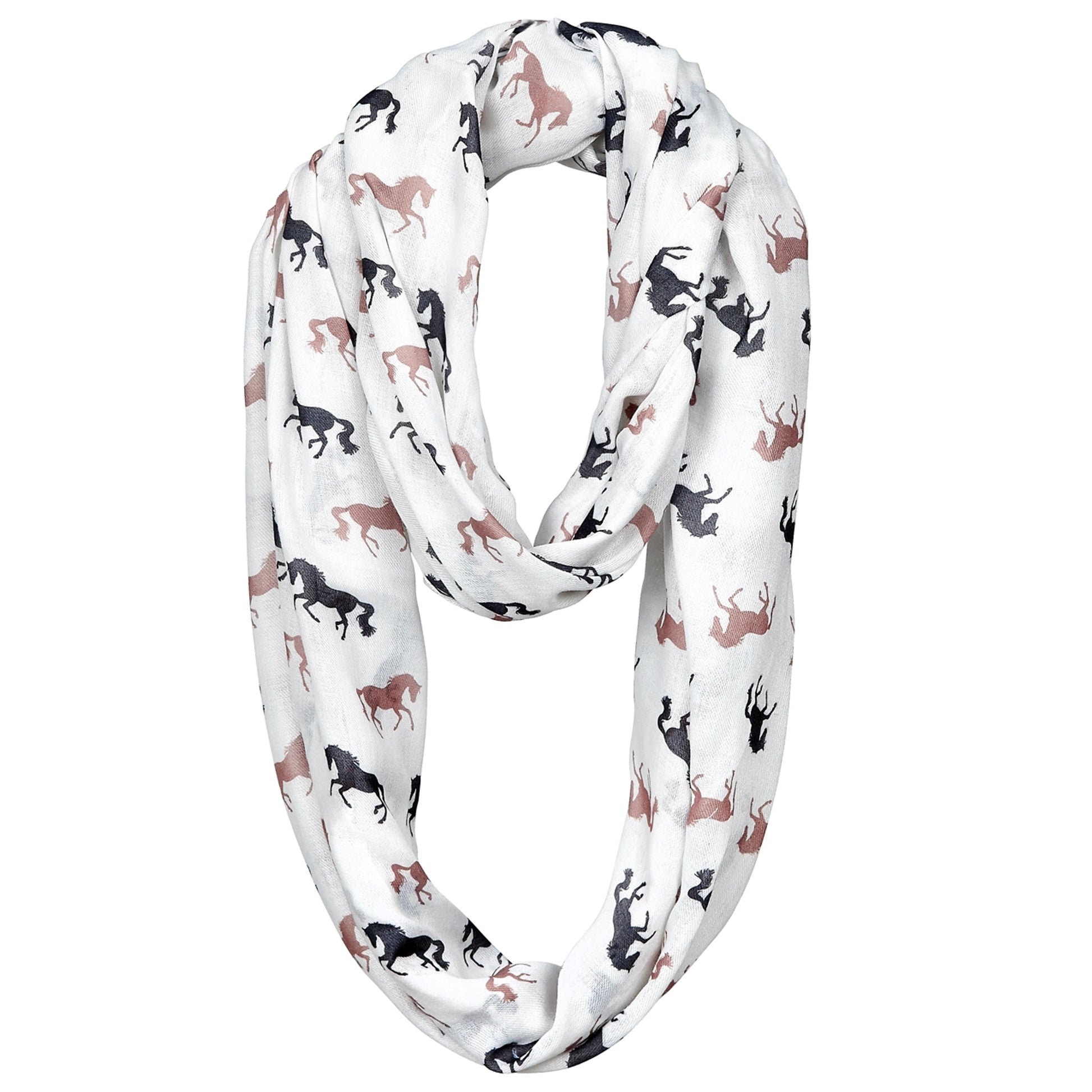 Ladies' Lila Silhoutte Horses Infinity Scarf