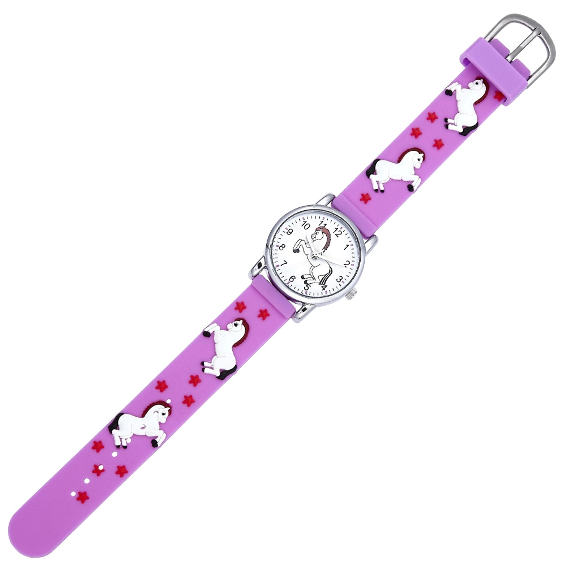 Kids White Playful Horse Watch