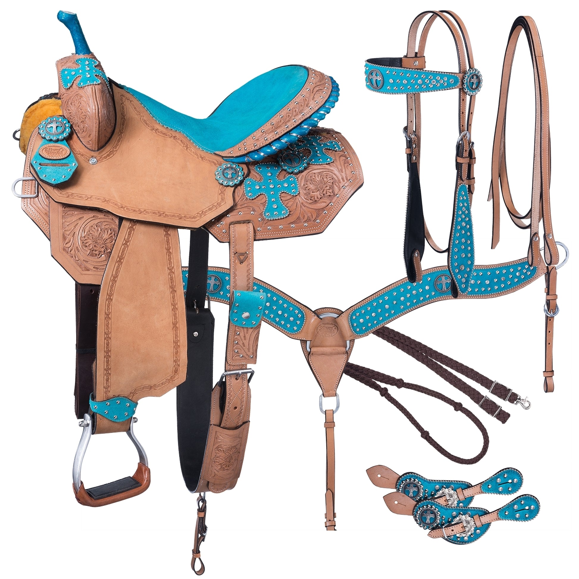 Silver Royal Gypsy Spirit Barrel Saddle Package