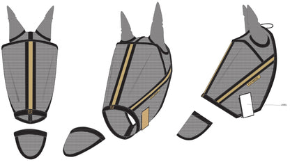 Noble Equestrian Guardsman Fly Mask with Ear