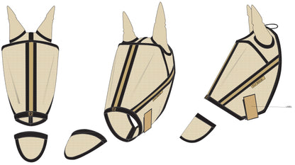 Noble Equestrian Guardsman Fly Mask with Ear