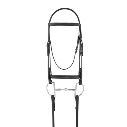 Camelot Plain Raised Paddled Bridle with Laced Reins