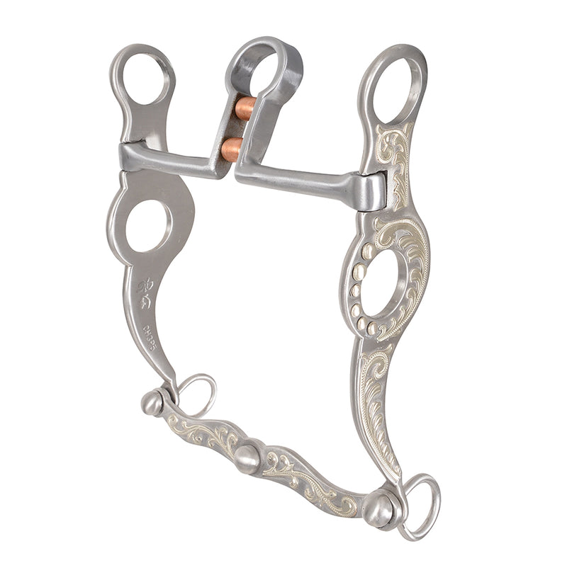 Classic Equine Les Vogt 2 3/4" Double Roller Keyhole Cowhorse Bit