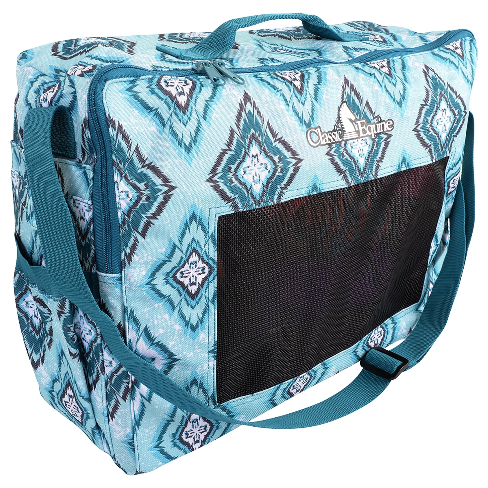 Classic Equine Boot Accessory Tote - Teal Diamond