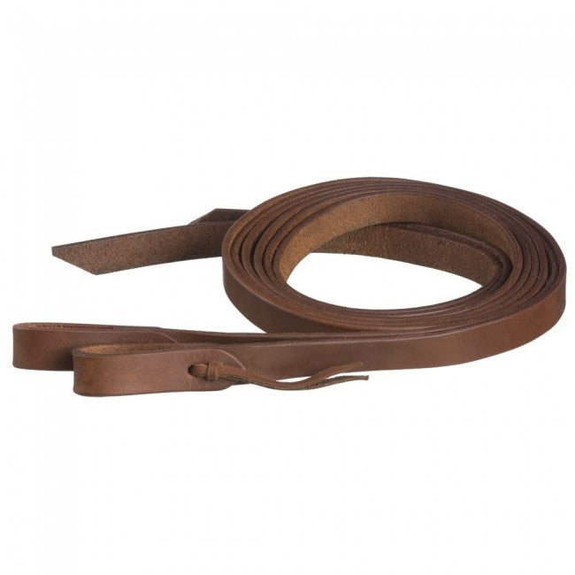 Tough-1 Harness Leather Reins With Waterloop - 1" X 8'