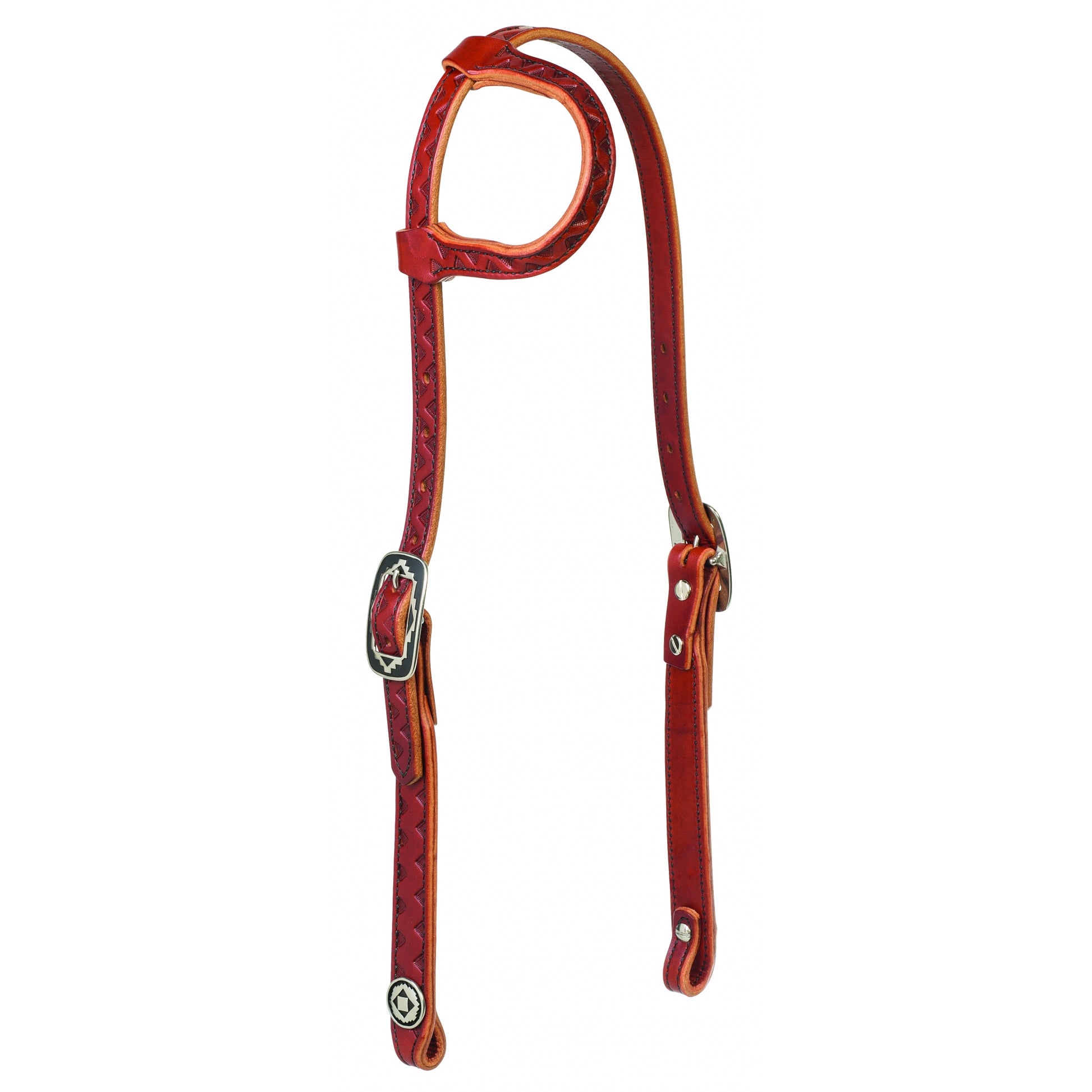 Weaver Chevron Hand Tooled Sliding Ear Headstall
