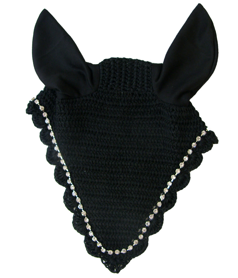 Coronet Crochet Fly Veil with Rhinestones
