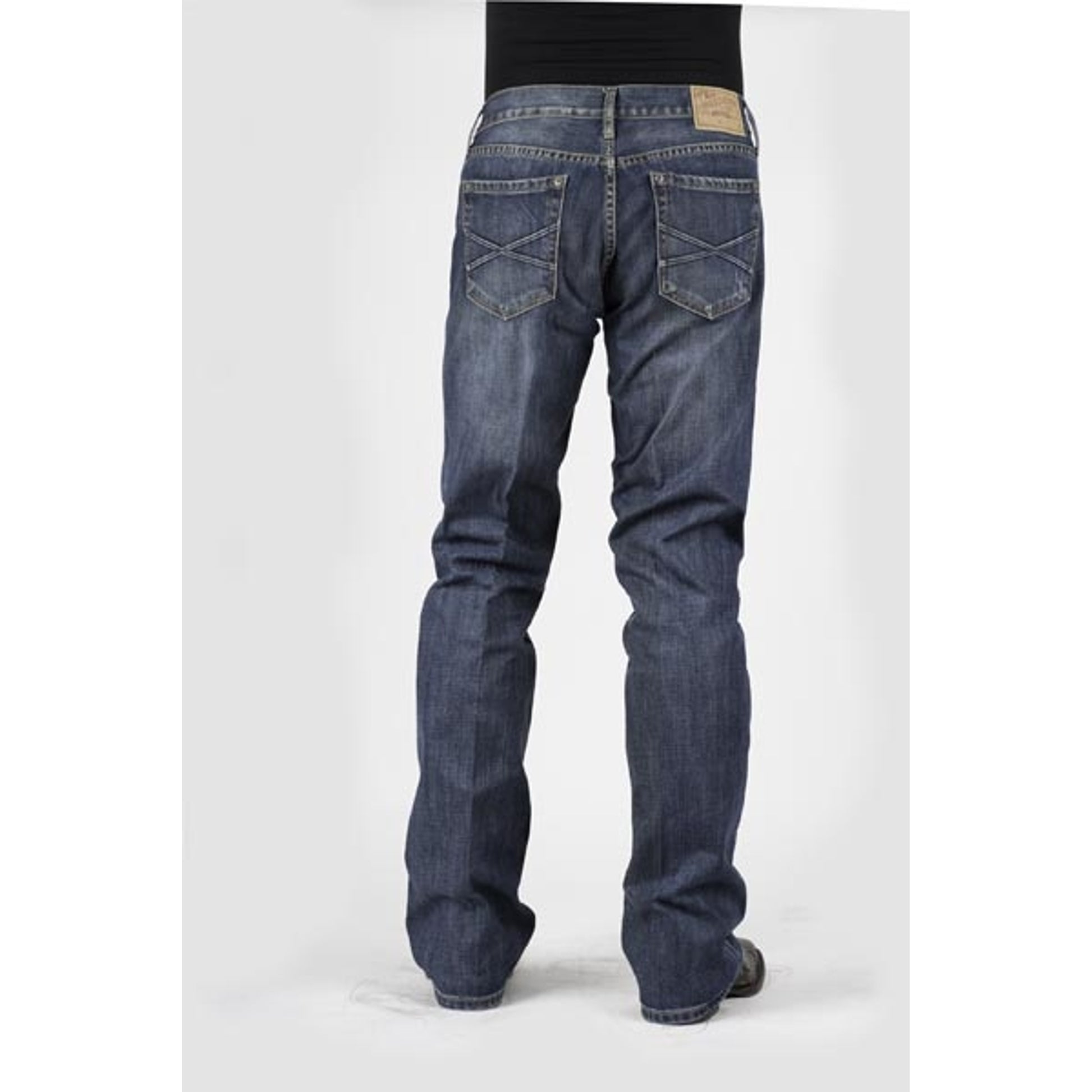 Stetson Mens 1014 Rocks Fit Collection Embossed X Boot Cut Jean