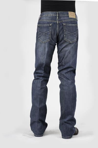 Stetson Mens 1014 Rocks Fit Collection Embossed X Boot Cut Jean