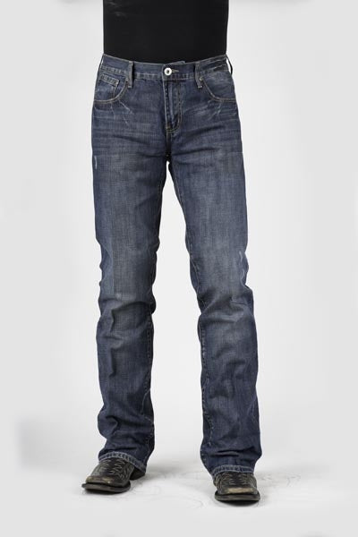 Stetson Mens 1014 Rocks Fit Collection Embossed X Boot Cut Jean