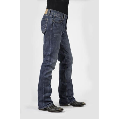 Stetson Mens 1014 Rocks Fit Collection Embossed X Boot Cut Jean