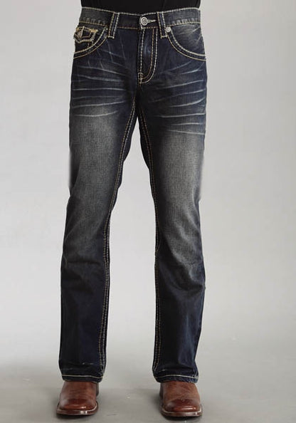 Stetson Mens 1014 Rocks Fit Collection Flap Pocket Jean