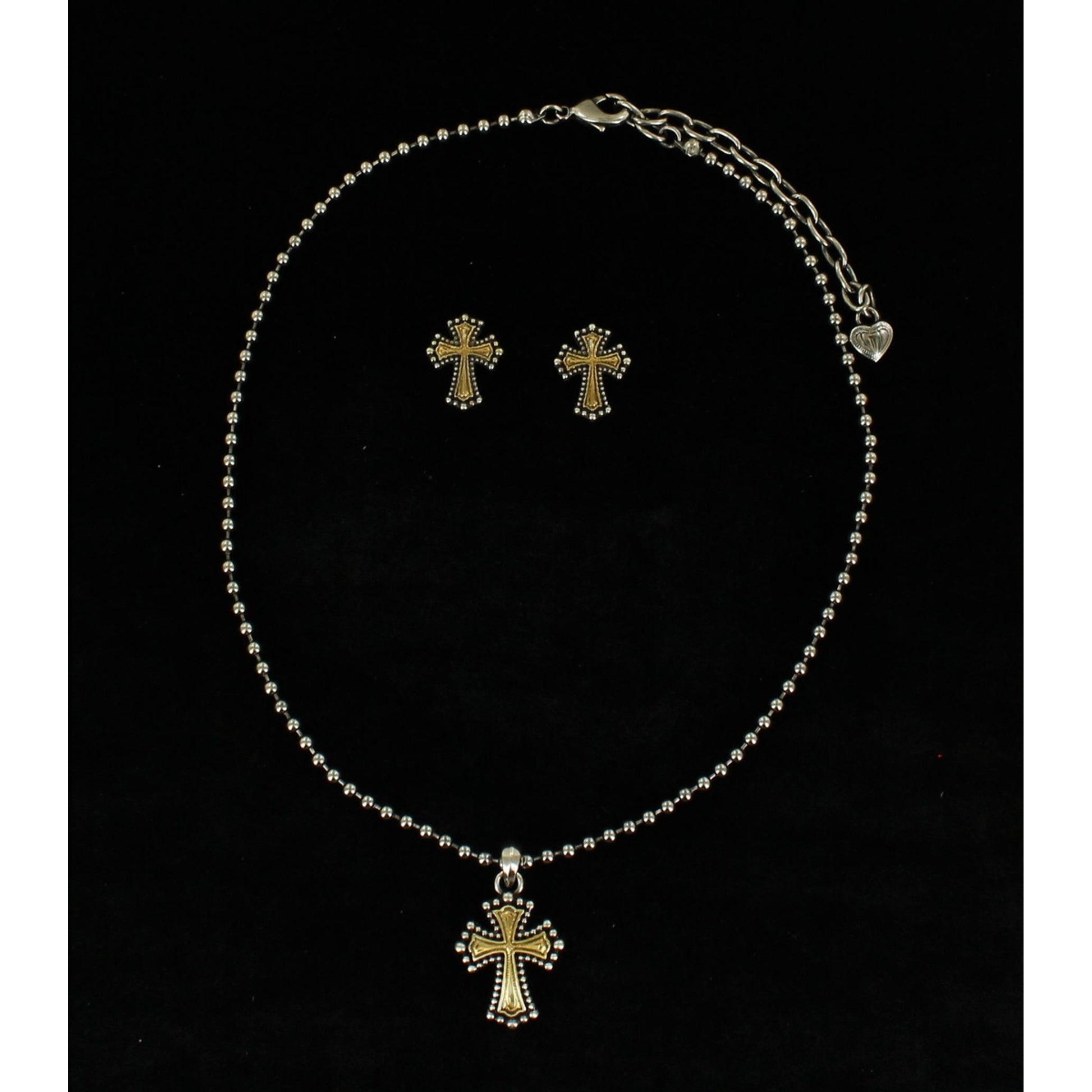 Blazin Roxx Beaded Cross Jewelry Set