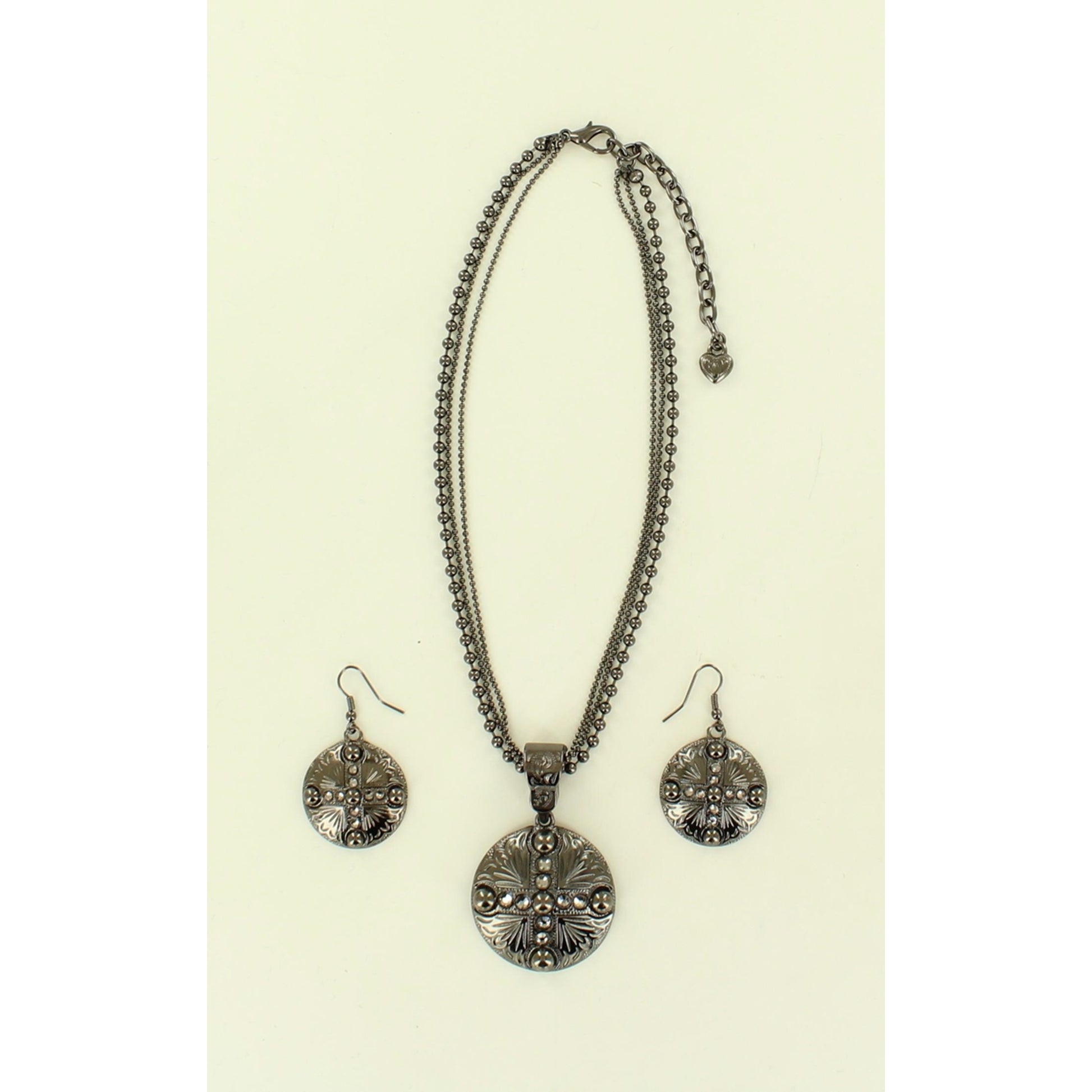 Blazin Roxx Round Western Concho/ Diamond Jewelry Set