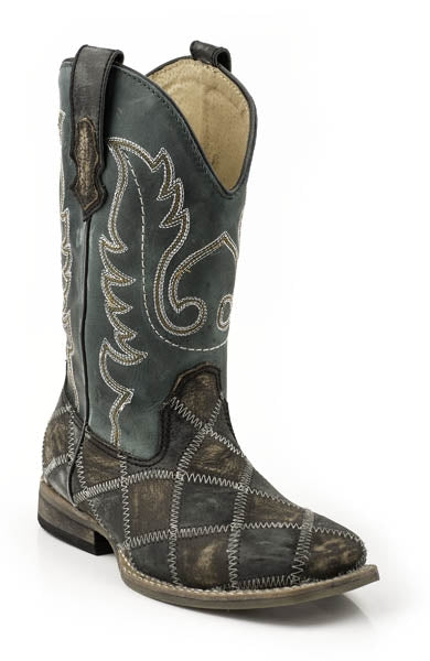 Roper Kids Patchwork Square Toe Western Boot