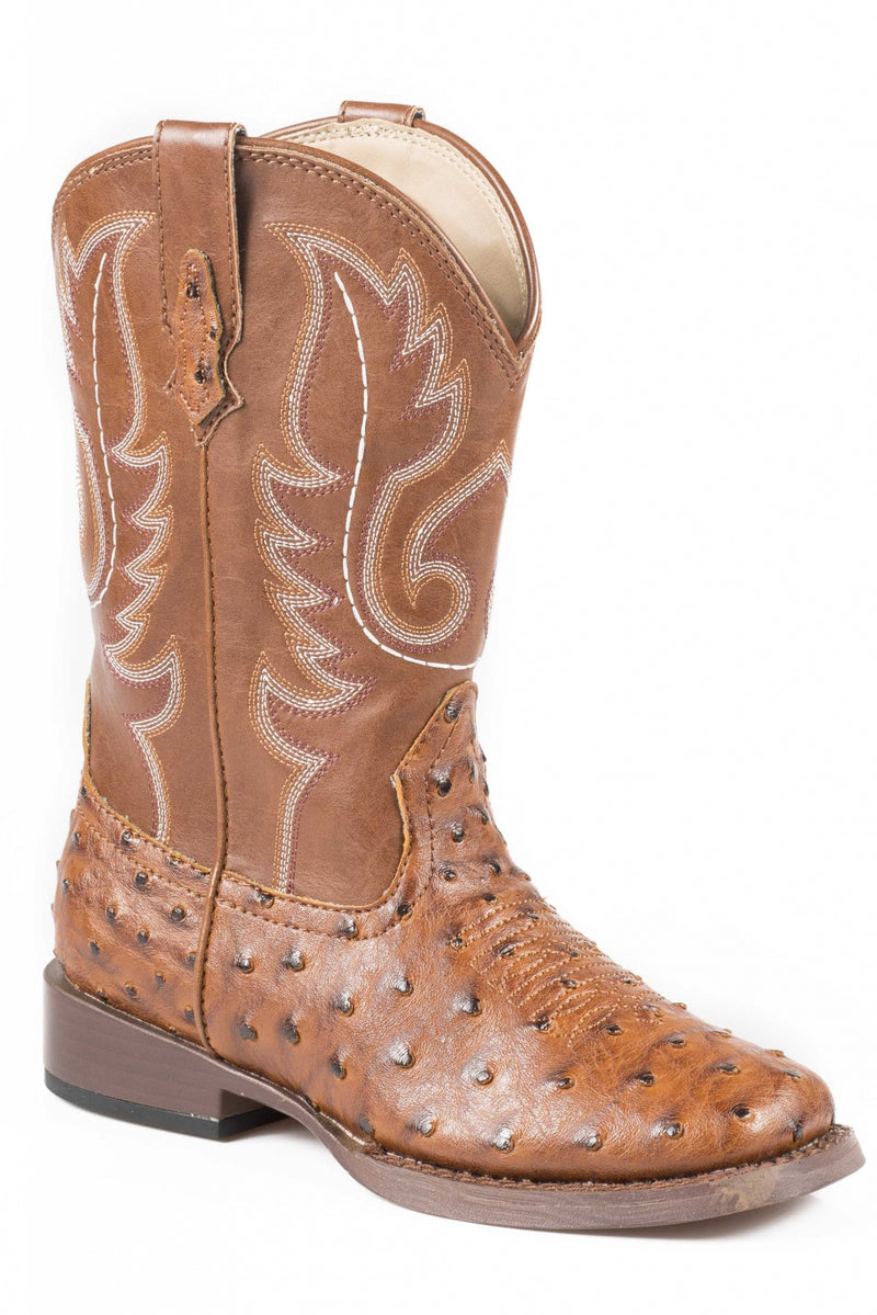 Roper Boys Kids Bumps Square Toe Western Boots