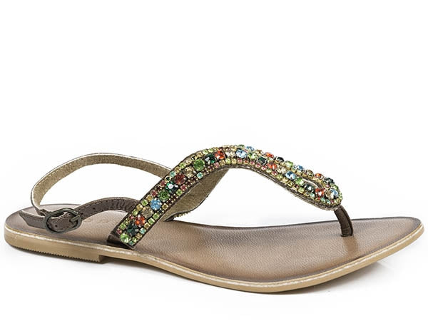 Roper Ladies Gems Crystal Thong Sandal