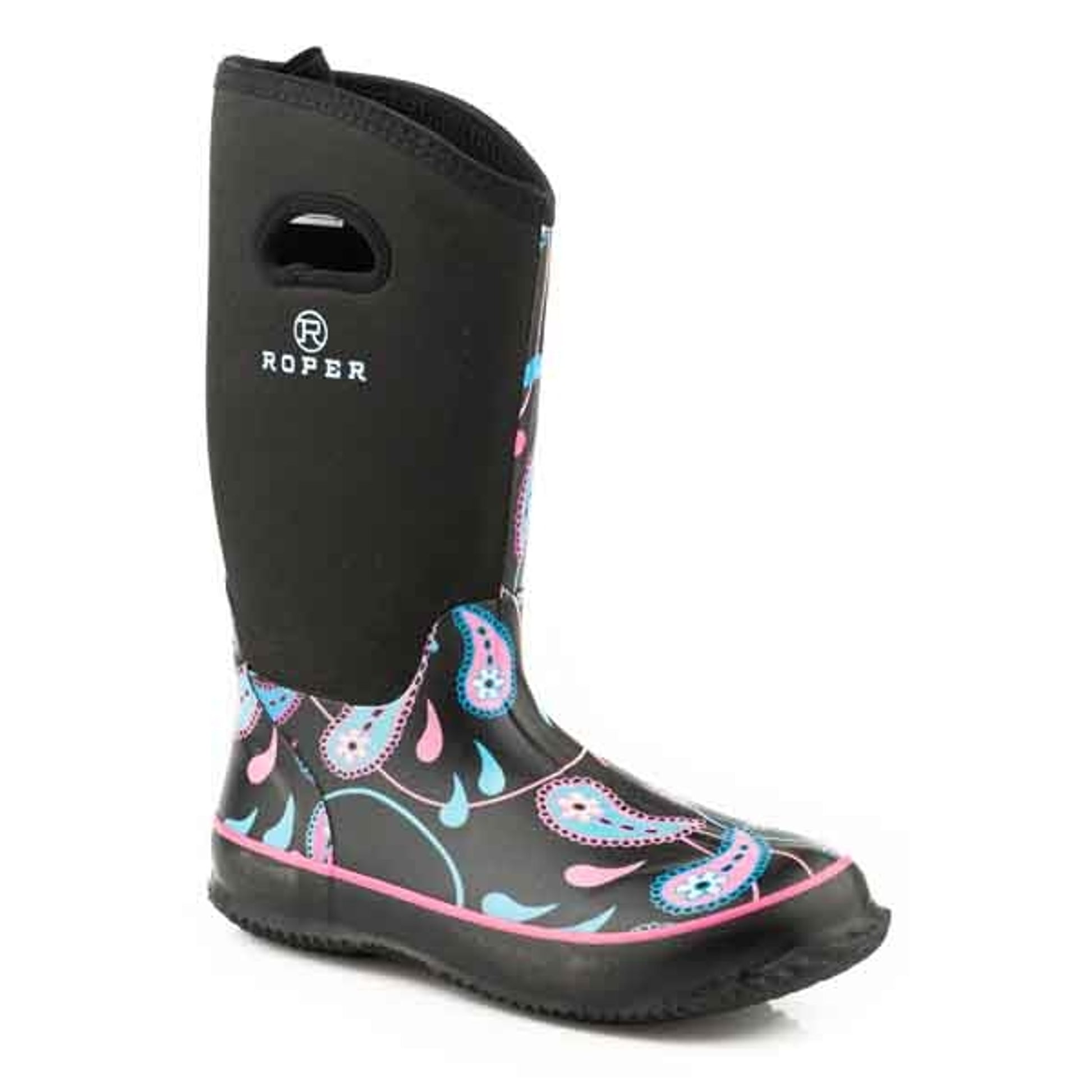 Roper Ladies Paisley Swirl Neoprene Tall Barn Boots