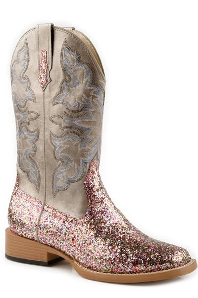 Roper Ladies Sparkles Wide Square Toe Boot
