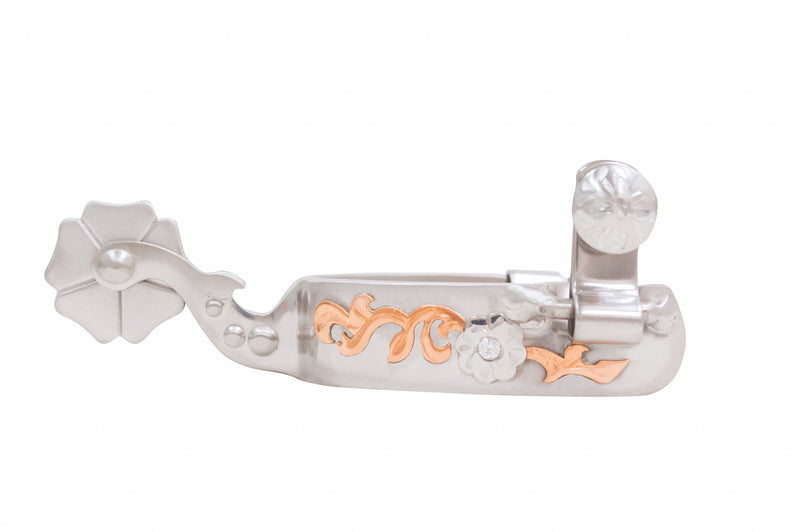 JG Youth Spur w Copper & Crystal Stone