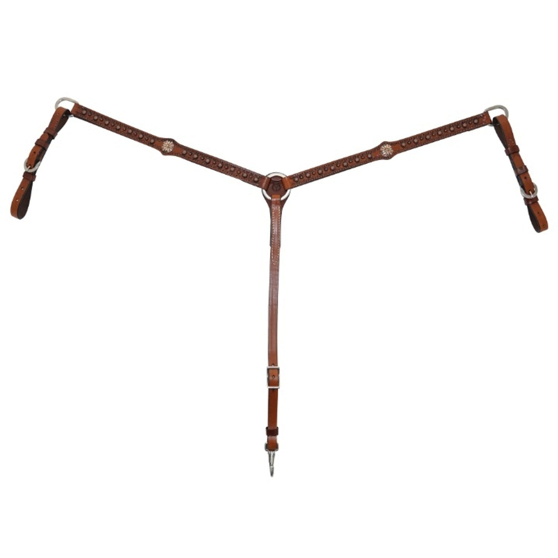 Circle Y Copper Spots Shaped Breast Collar