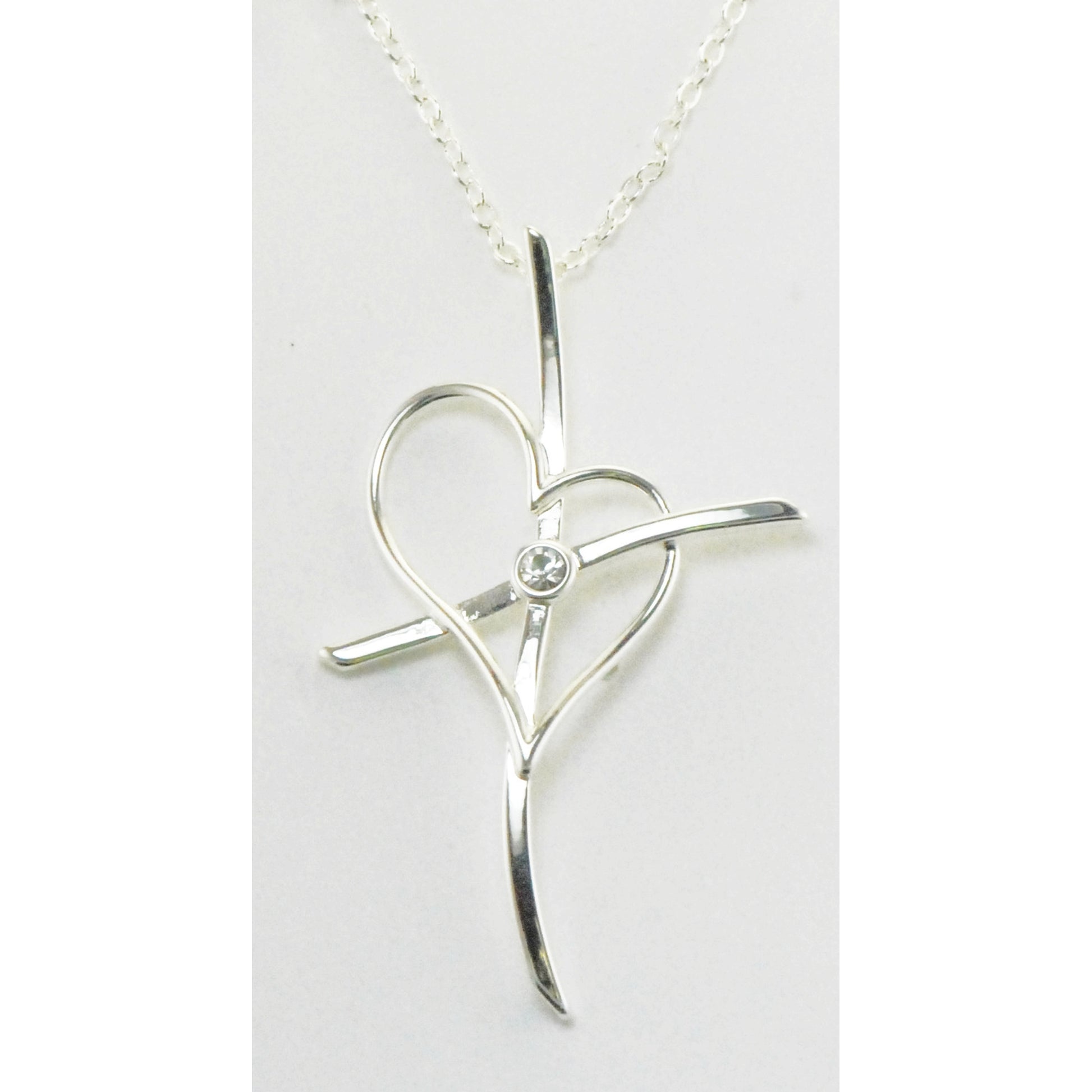 Western Edge Necklace, Cross My Heart Crystal
