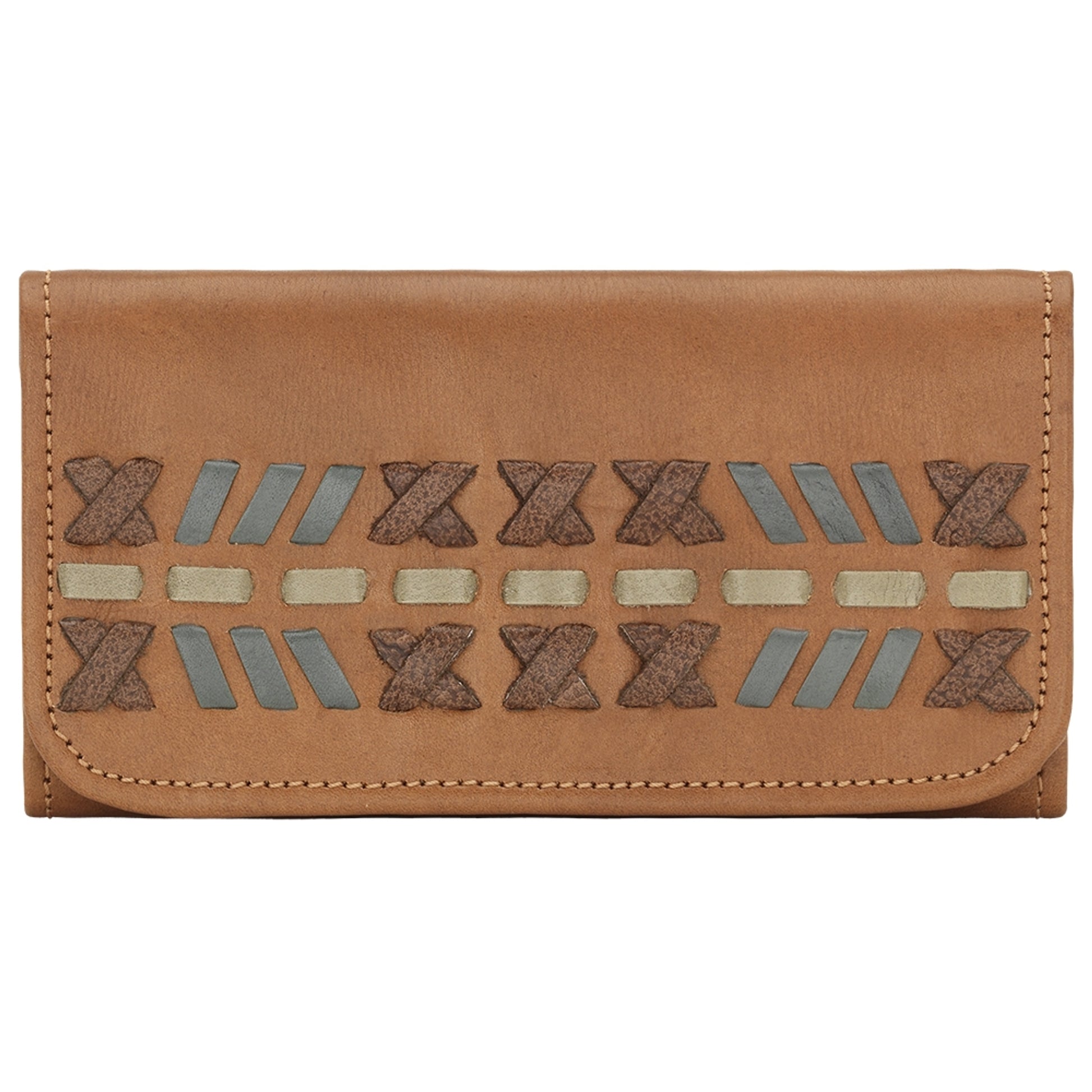 American West Mohican Melody Ladies Tri-Fold Wallet