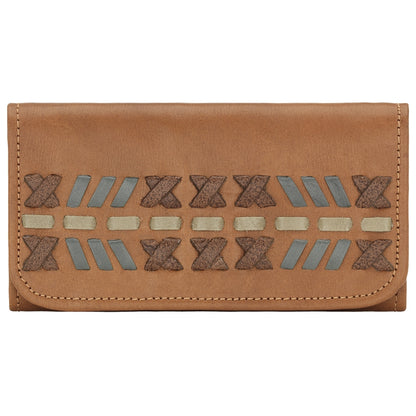 American West Mohican Melody Ladies Tri-Fold Wallet