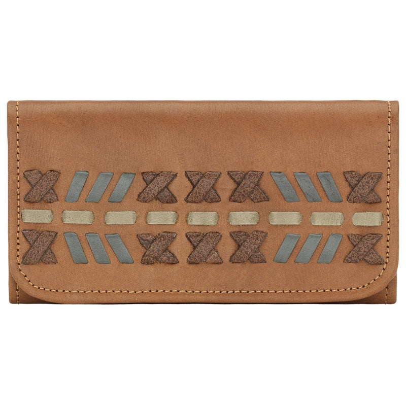 American West Mohican Melody Ladies Tri-Fold Wallet