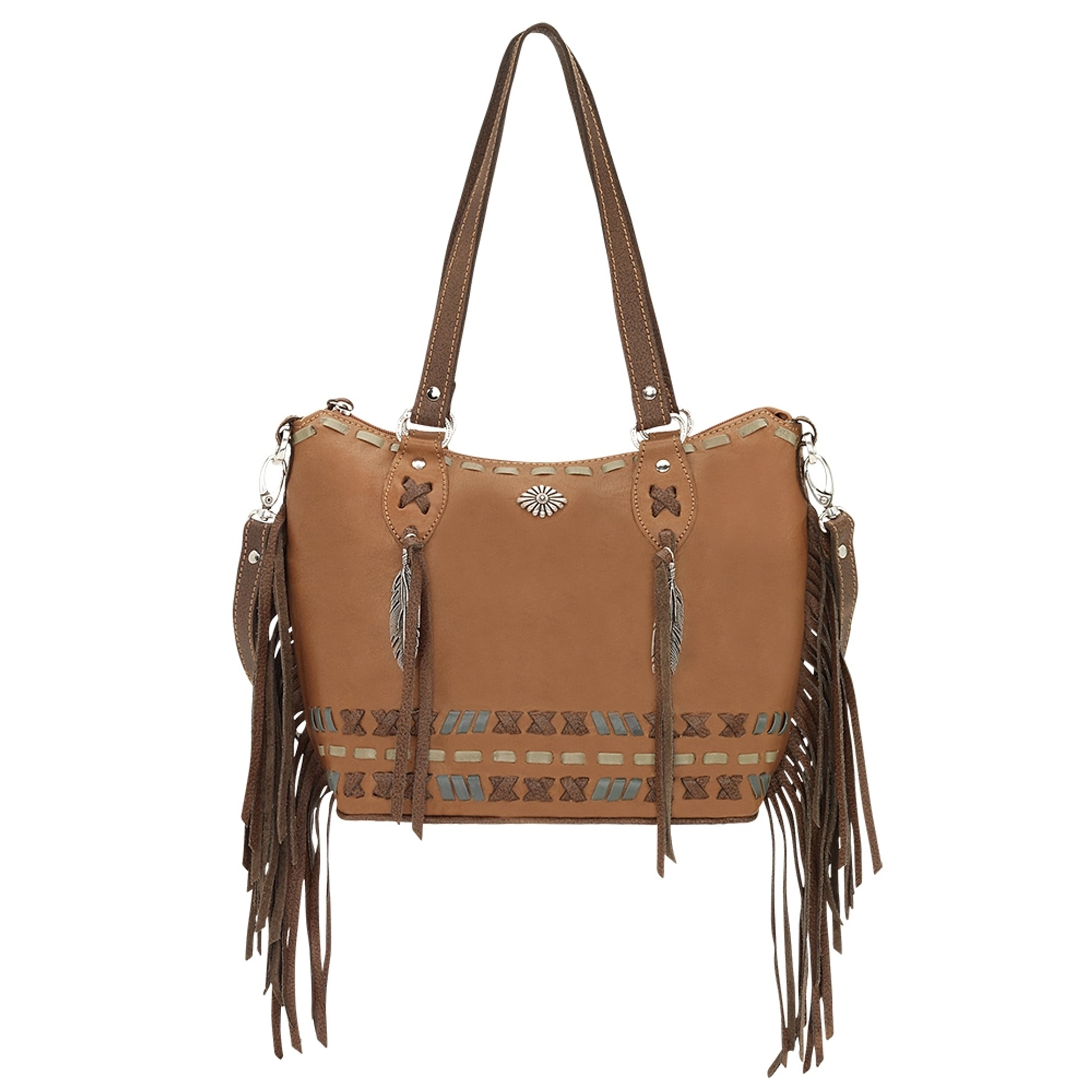 American West Mohican Melody Convertible Zip Top Bucket Tote