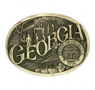 Montana Silversmiths Georgia State Heritage Attitude Buckle