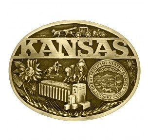 Montana Silversmiths Kansas State Heritage Attitude Buckle