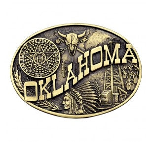 Montana Silversmiths Oklahoma State Heritage Attitude Buckle