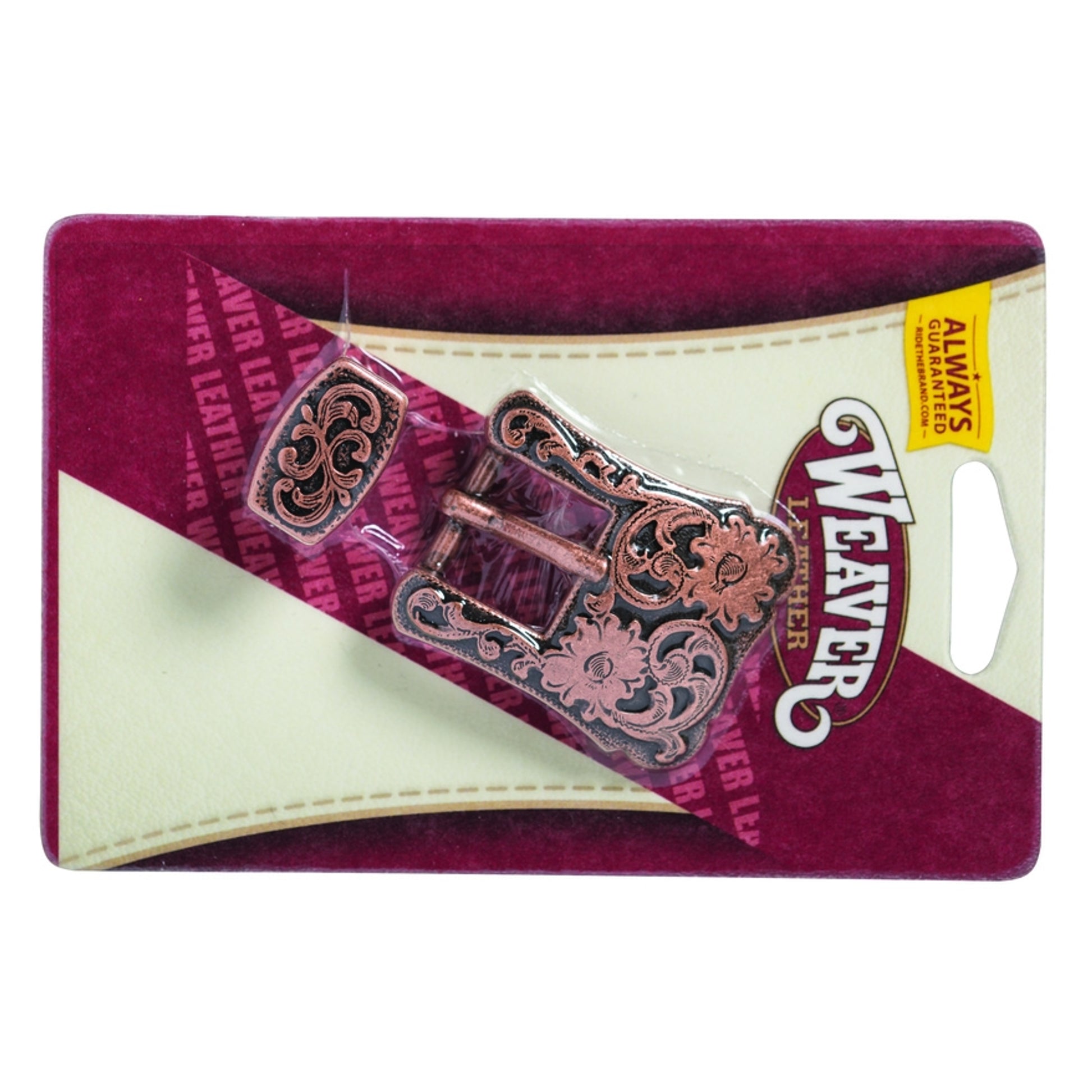 Weaver Floral Heel Buckle With Scroll Loop