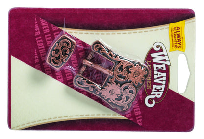 Weaver Floral Heel Buckle With Scroll Loop