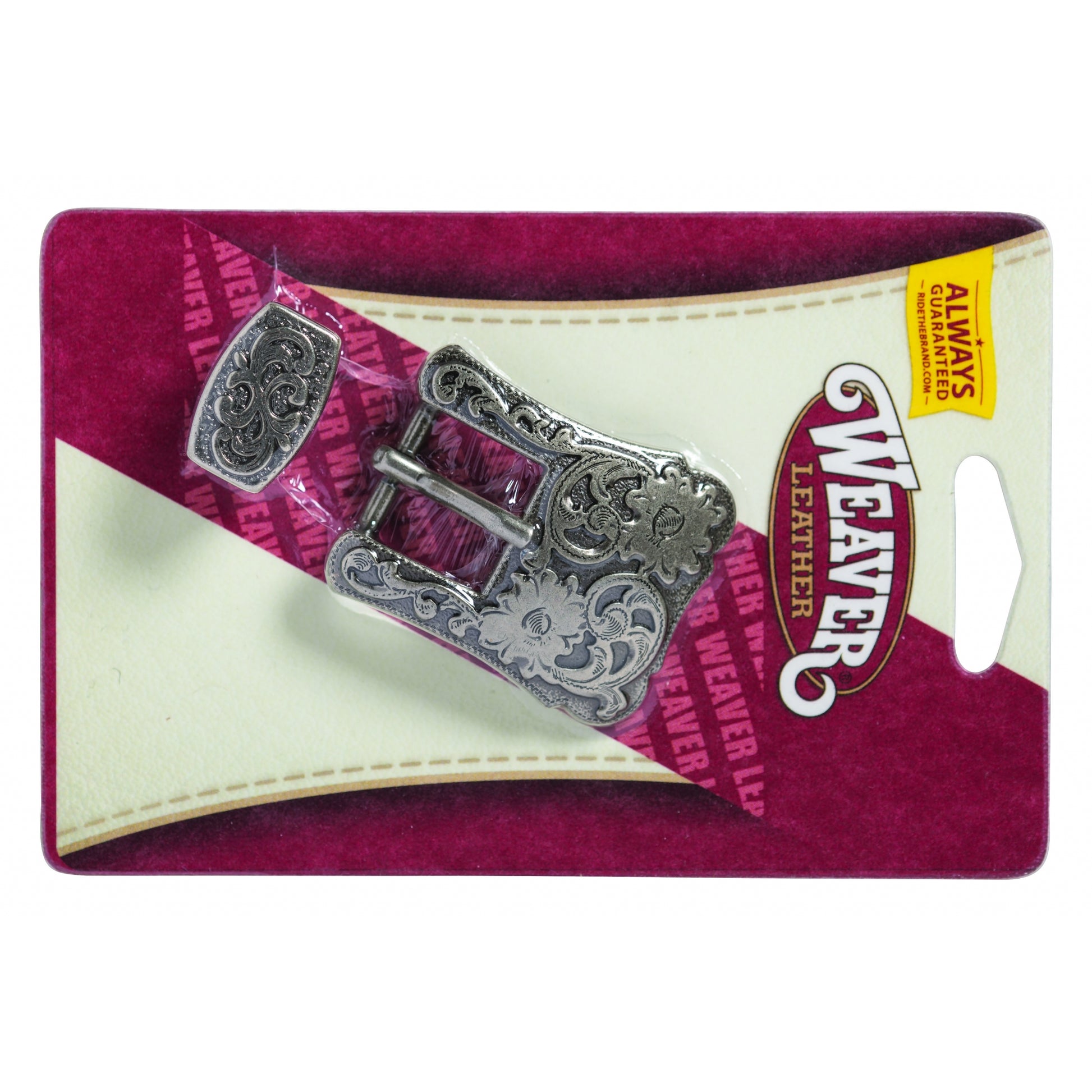 Weaver Floral Heel Buckle With Scroll Loop