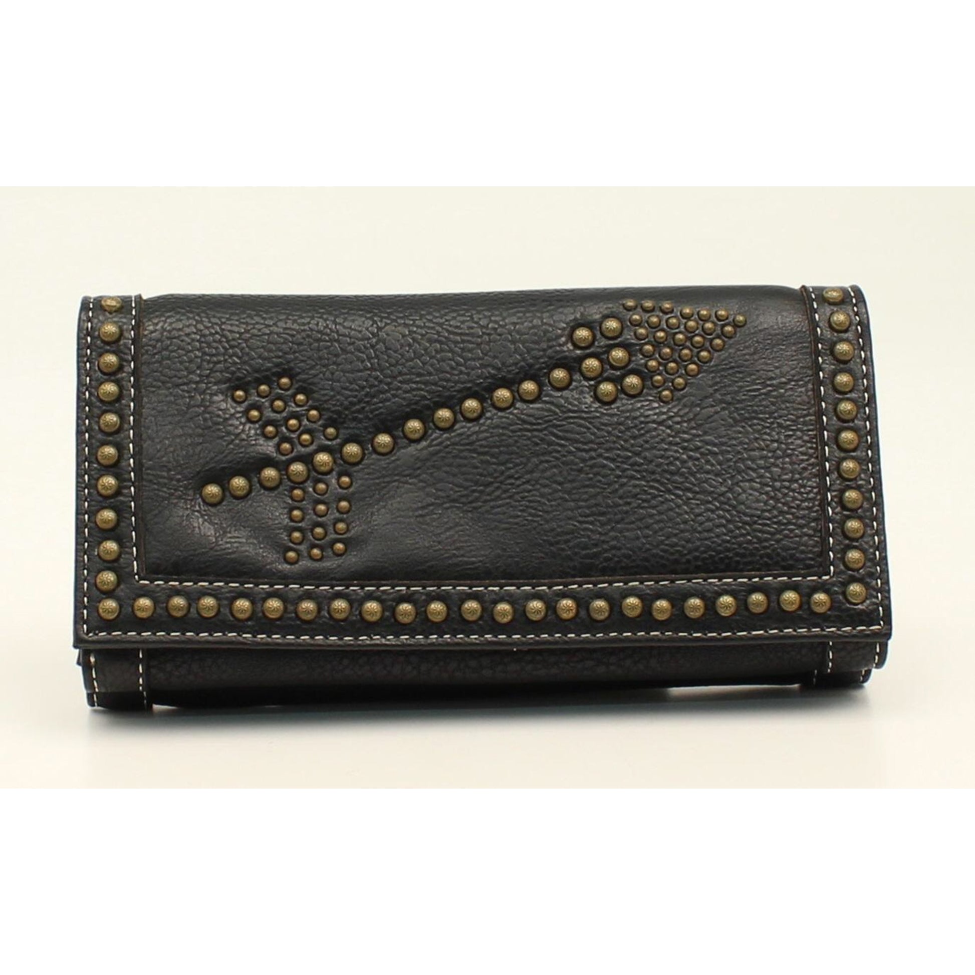 Nocona Claire Nailhead Arrow Flip Over Zip Wallet