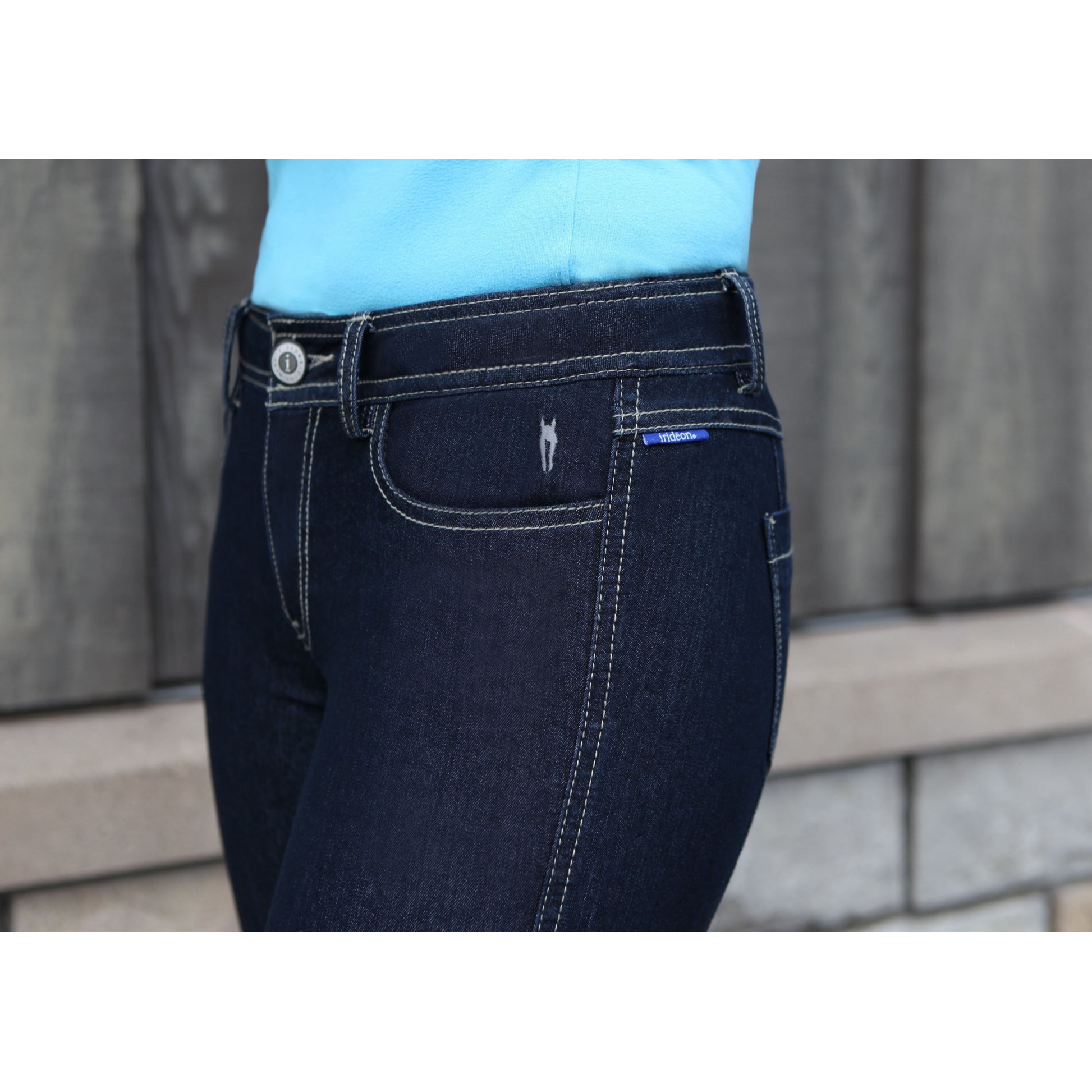 Irideon Ladies Plain Pocket Denim Breeches