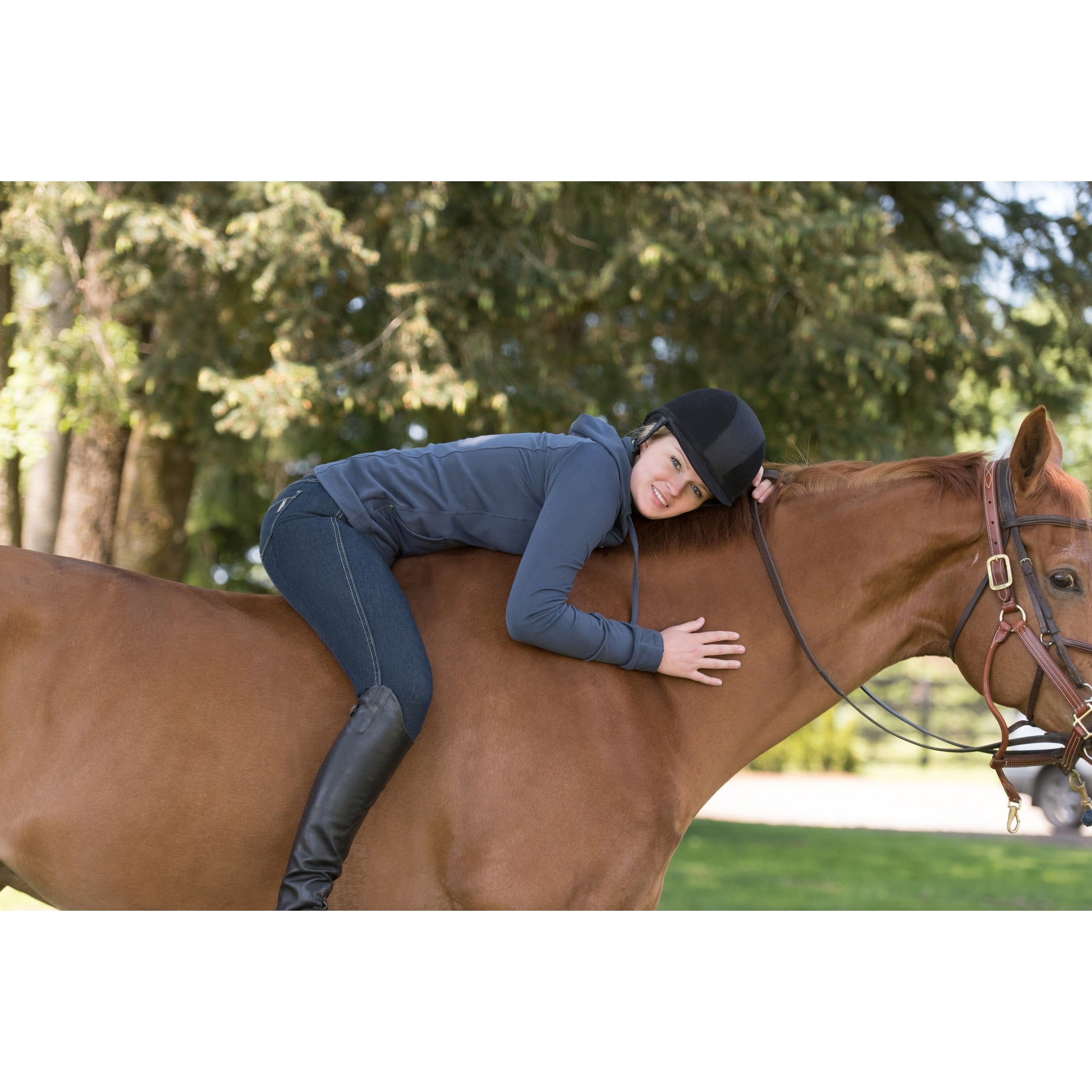 Irideon Ladies Plain Pocket Denim Breeches