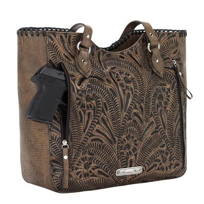 American West Annies Secret Collection Large Zip Top Tote