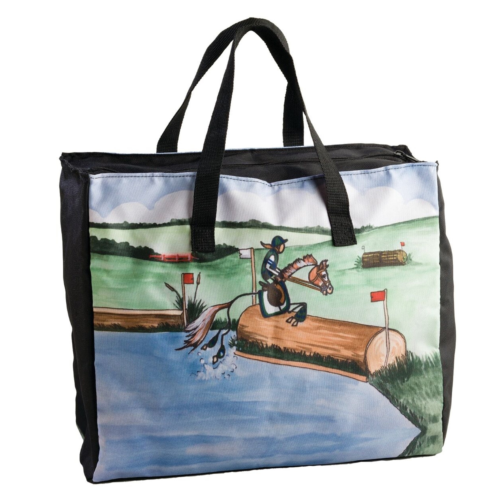 Whimsical Stick Horse Tote - Cross Country