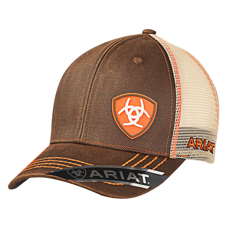 Ariat Mens Oilskin Offset Rubber Logo Hat